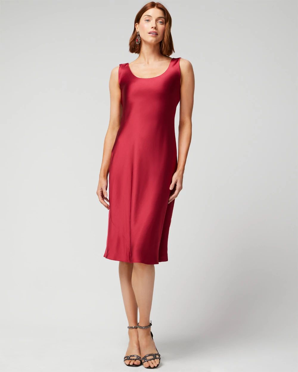Sleeveless Satin Slip Dress White House Black Market